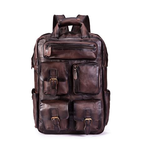 luxury leather backpacks for men